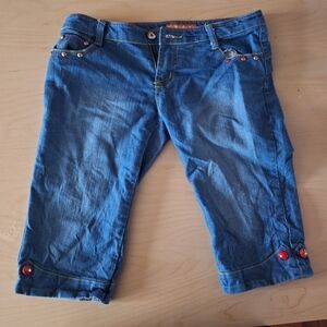 Chinese denim, great details/hardware, cute and sporty, quirky